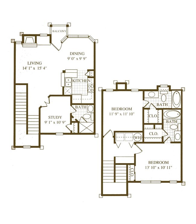 C1 - 3 Bedroom 1324 floor plan